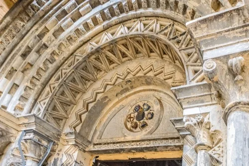 The ornate main entrance