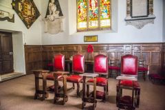 Crowcombe Church of the Holy Ghost, Inside the private Carew Aisle chapel