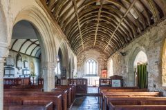 The south aisle, looking east
