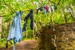 Clooties at St Mary's Well, Culloden Woods