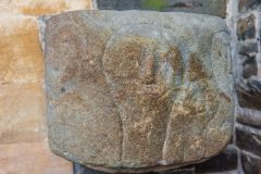 The medieval holy water stoup