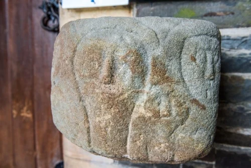 The medieval holy water stoup