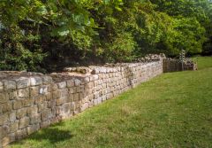 Looking east along Hadrian's Wall to the turret