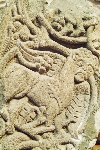 The Viking cross carving
