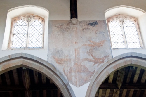 Medieval wall painting in the nave
