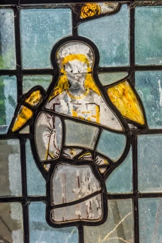 Medieval stained glass from Furness Abbey