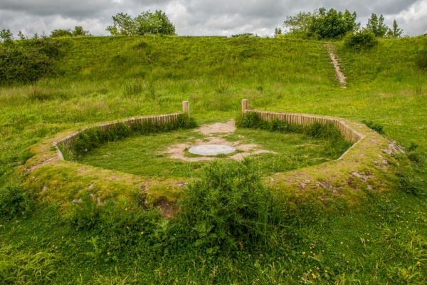 Replica roundhouse at Danebury Iron Age Hillfort