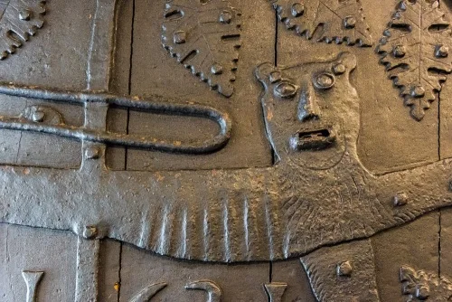 A leopard on the 14th-century south door