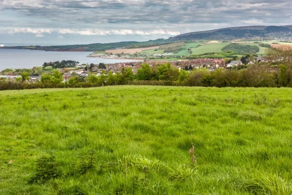 Looking down on Watchet from Daws Castle