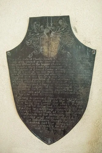 Charles Gawdy plaque, 1650