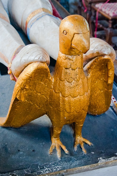 A gilded eagle on the Bardolph Tomb