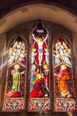 The richly-coloured east window