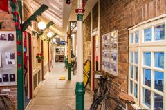 Looking down the railway platform/museum