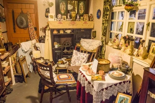 A recreated mid-1900s cottage