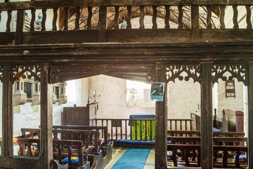 Medieval screen, St Gwydellan's Church