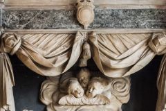 Carving detail on Lord Holles' memorial