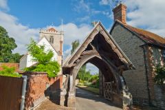 The lych gate leading to Dorchester Abbey