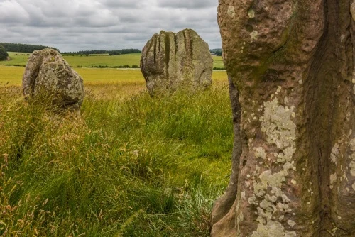 Looking across the stone circle