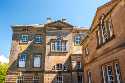 The rear of the house