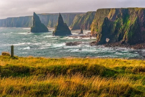 The Stacks of Duncansby in the distance