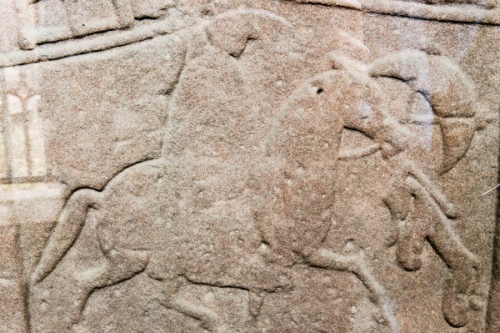 A mounted figure on the Dunfallandy Stone