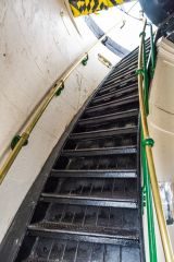 Steep stairs to the light and viewing platform