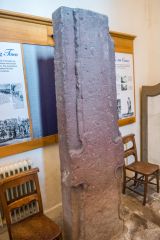 10th-century cross slab once used as a gatepost