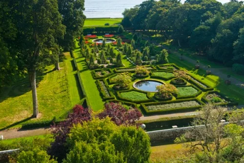 The formal garden from the house