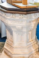 The Victorian octagonal font