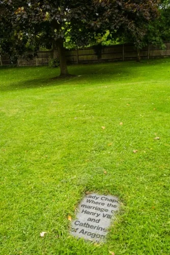 Site of the Lady Chapel, where Cardinal Wolsey announced the annulment of Henry VIII's marriage to Katherine of Aragon