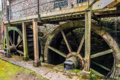 The dual overshot waterwheels