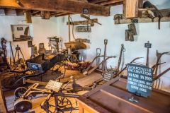 Agricultural machinery display on the upper mill floor