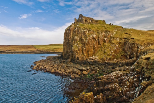 Most Haunted Places in the Scottish Highlands | Must Visit 19 Duntulm Castle near lake
