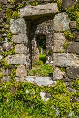 Window opening, south wall
