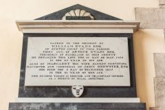 William Evans memorial, 1822