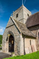 The 14th-century church porch
