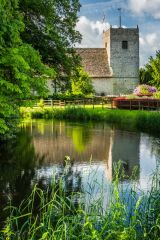 The church from the castle moat