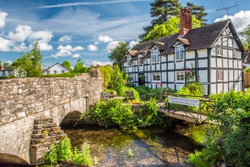 Timber-ramed buildings in Eardisland, Herefordshire