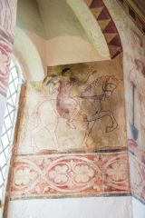 A nobleman hawking on horseback