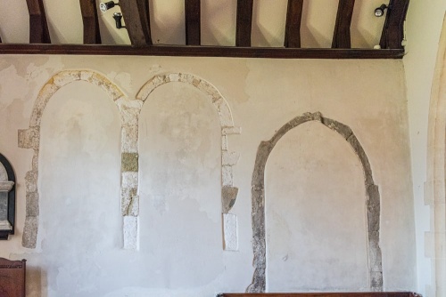 Medieval arches, north wall