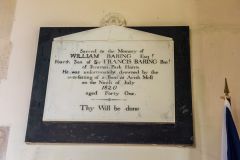 Memorial to William Baring, d. 1820