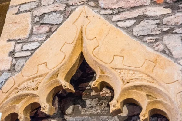 The unfinished 14th-century niche canopy