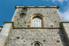 The top of the west tower
