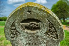 A striking 19th century gravestone in the churchyard