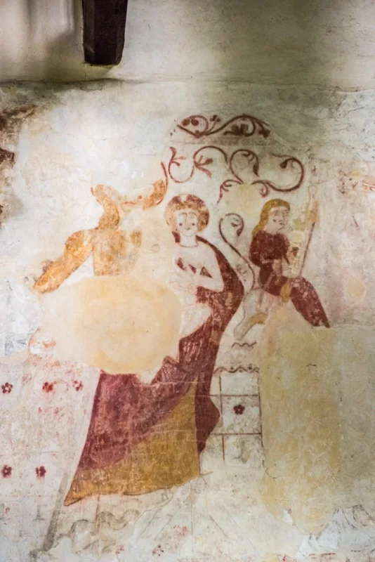 13th century St Christopher wall painting