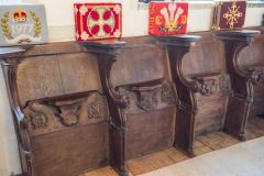 Medieval misericords in the chapel