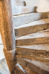 Wooden spiral stairs