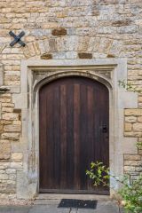 The restored 15th-century doorway