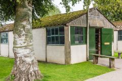 One of the restored POW huts