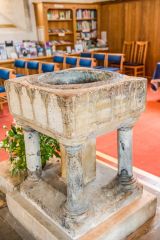 A Norman font on St Peter & St Paul's church